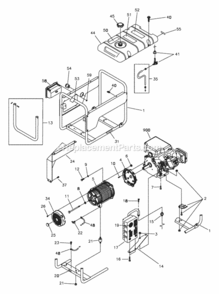 Main_Unit Diagram and Parts List for 030332-0  Briggs and Stratton Generator
